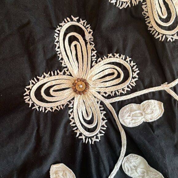 Prana A-line Skirt Floral Design Size 10 Gently Used Black/white - Picture 3 of 5